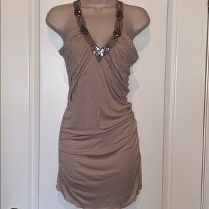 Cute Dusty Rose Pink Sequin Tunic Tank Top
